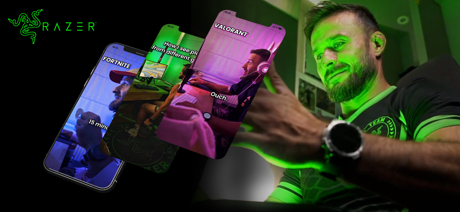 Header do artykułu o współpracy Jarosława "pashybicepsa" Jarząbkowskiego z marką Razer